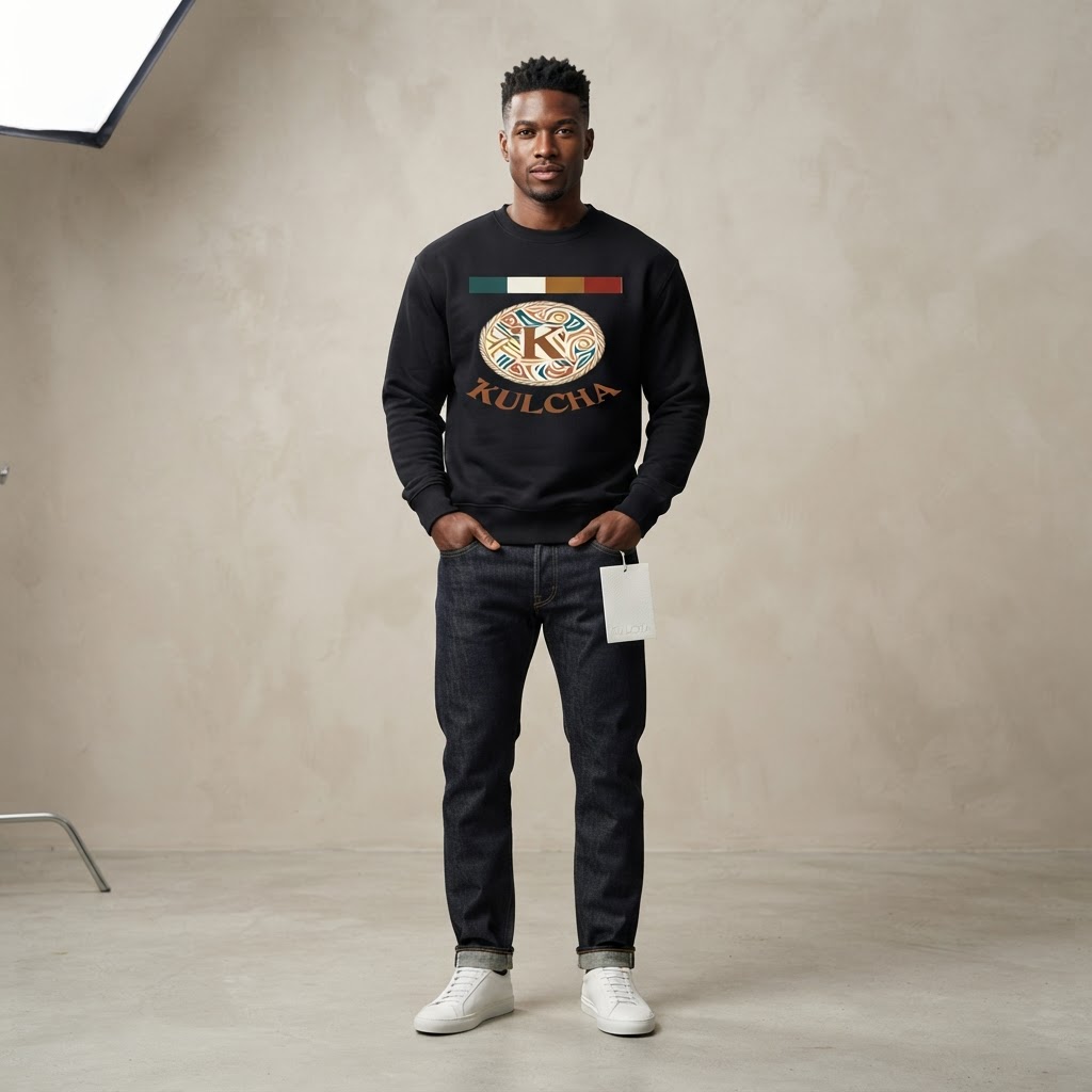 KULCHA Essential Heavyweight Cotton Sweatshirt on model 11