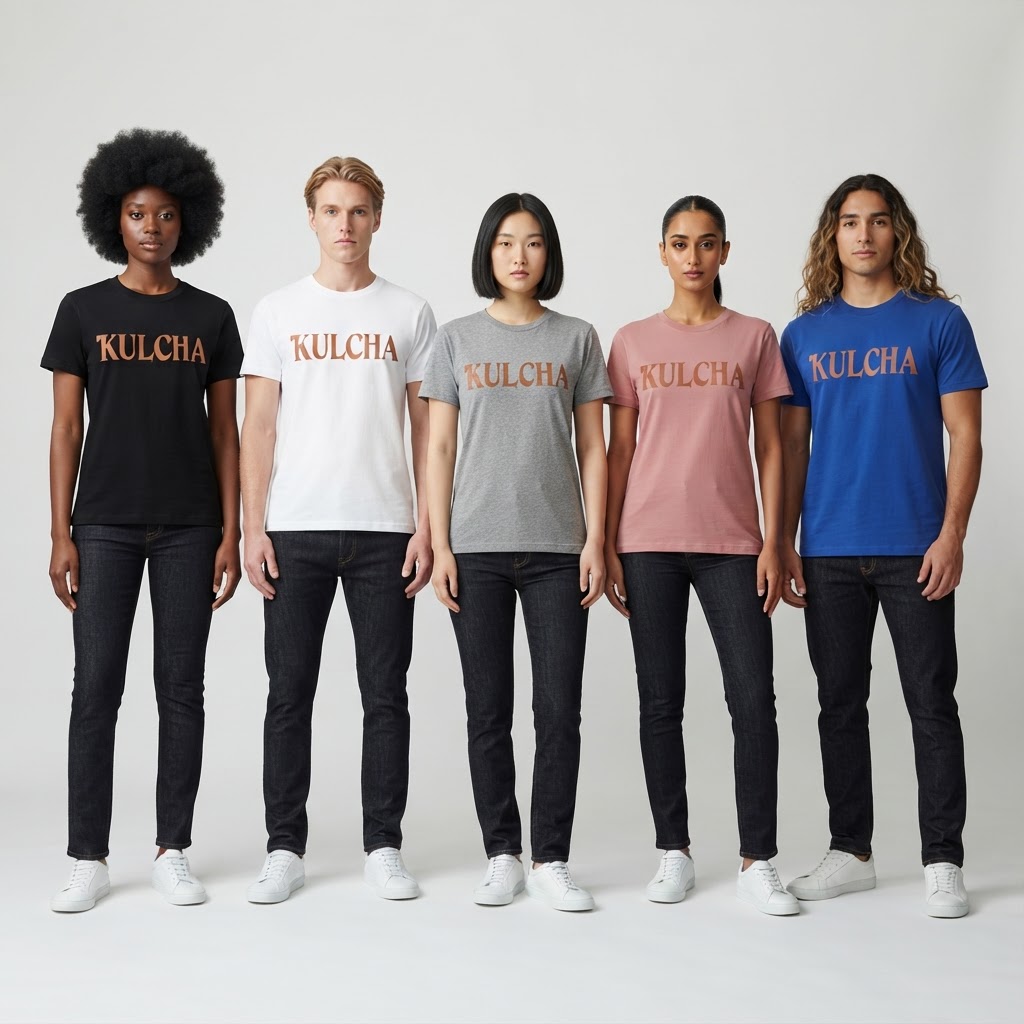 KULCHA Heavyweight Slim Fit T-Shirt (Graphic) on model 11