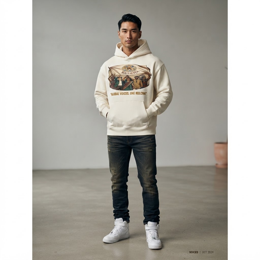 KULCHA 'Global Voices' Heavyweight Hoodie on model 9