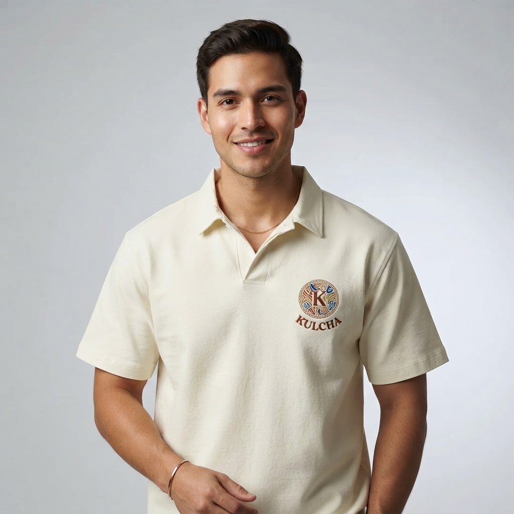 Signature 'K' Logo Polo on model 3