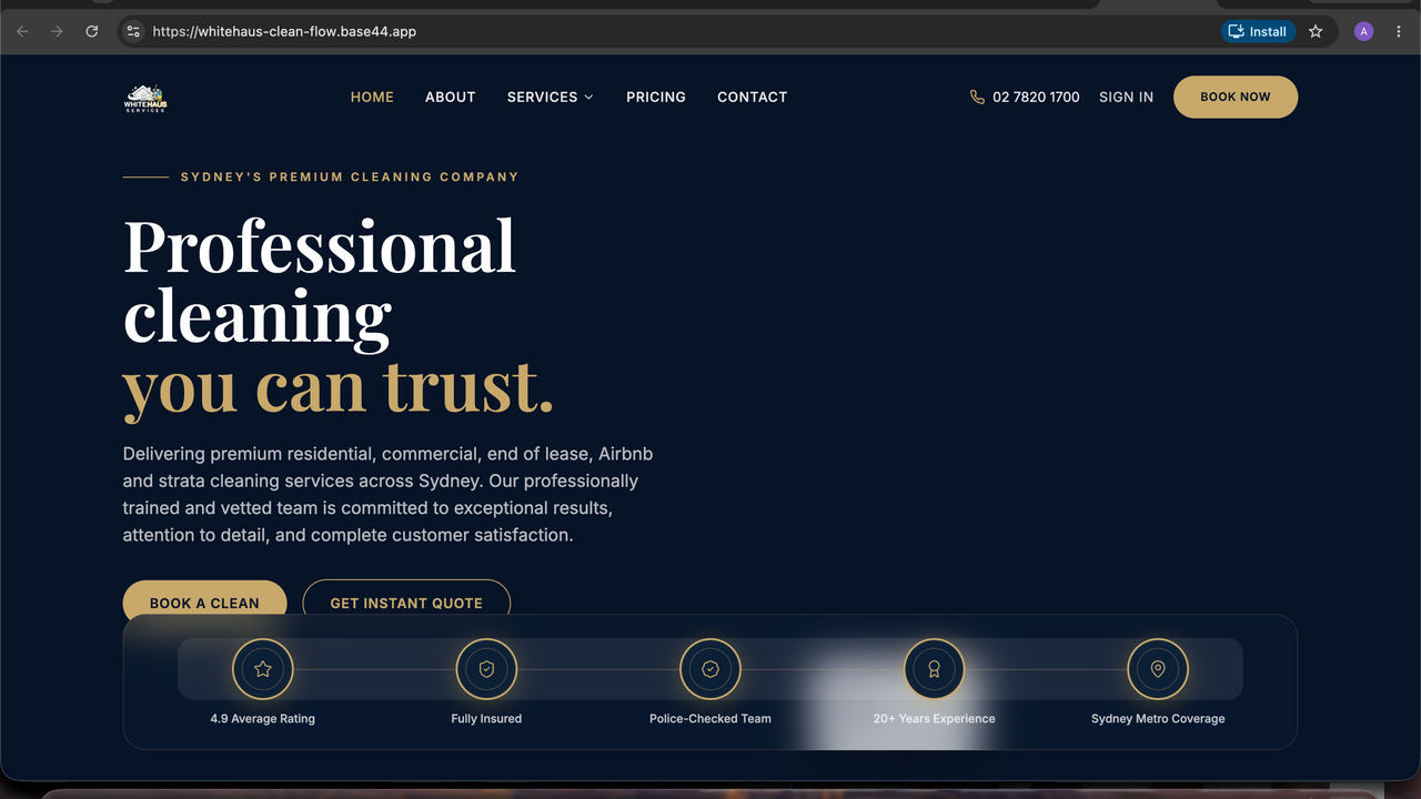 WHiteHaus Services template preview
