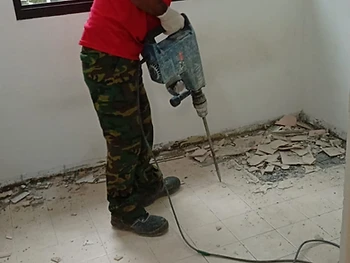 Floor tile hacking — HDB unit, in progress