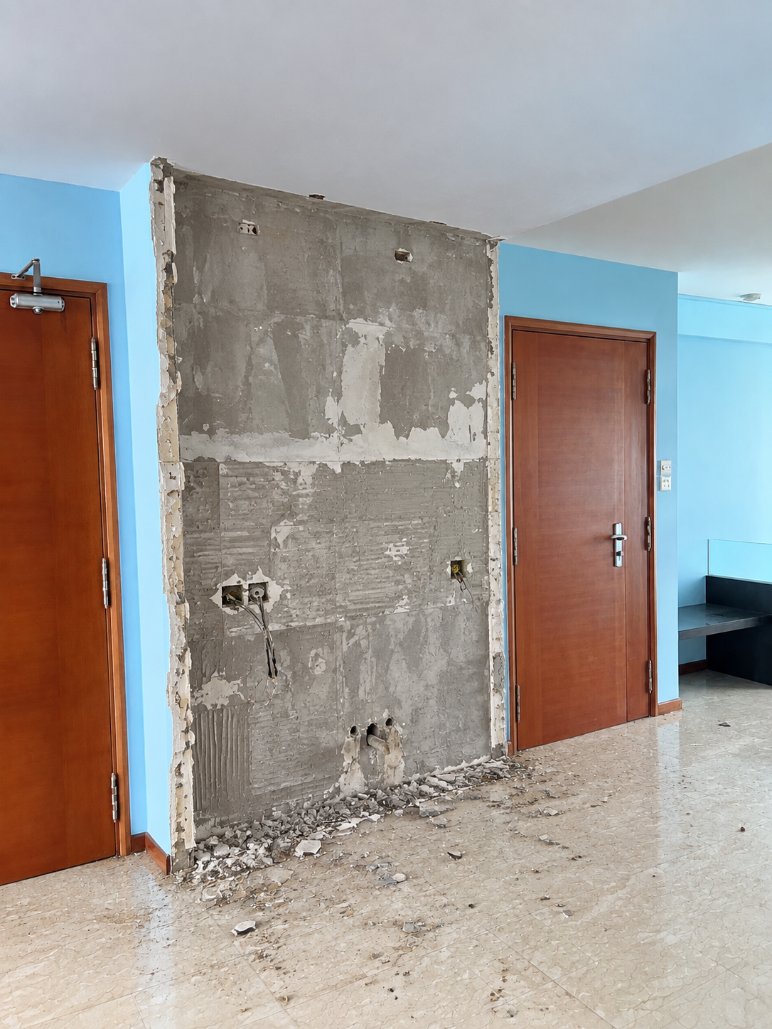 Bukit Panjang Cabinet Removal — before and after hacking