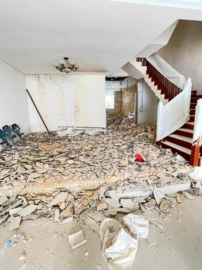Landed Living Room — Full Strip-Out — before and after hacking