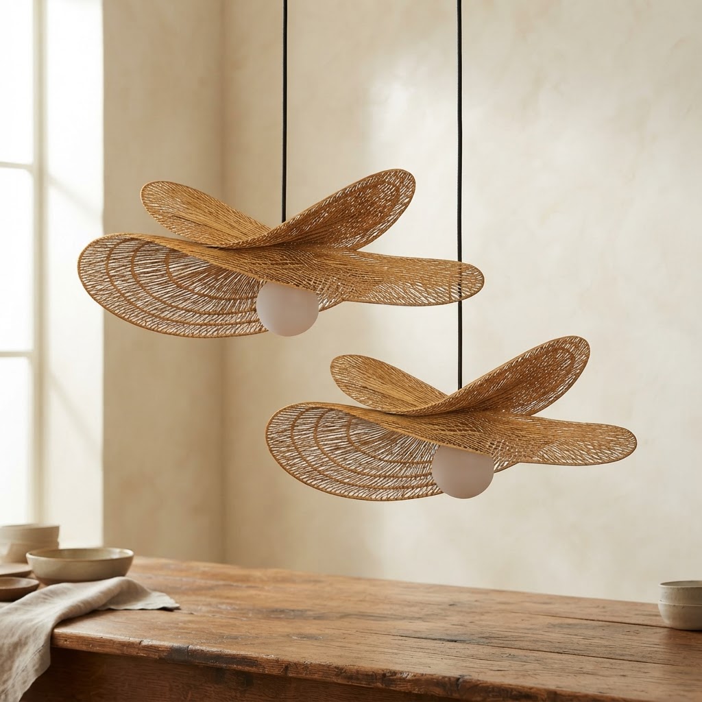 Wicker Petal Pendant