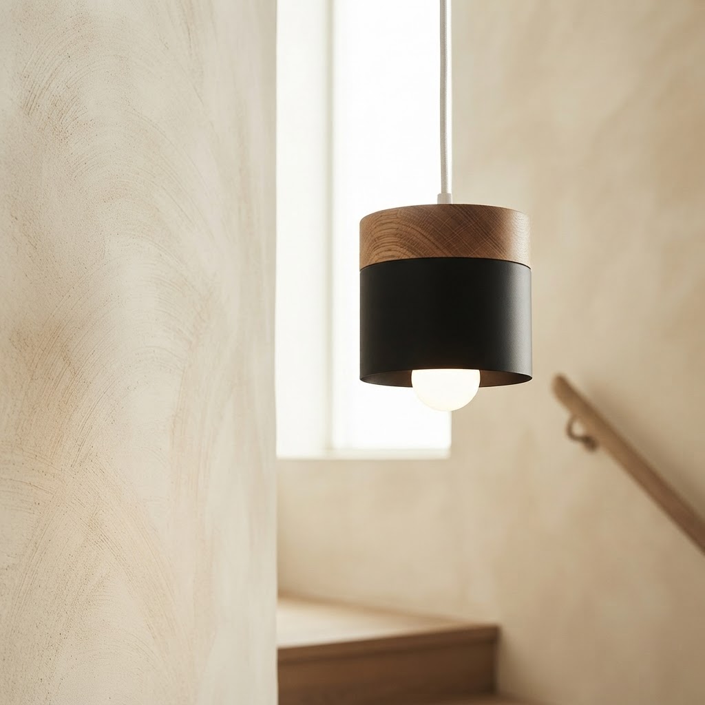 Nordic Iron & Wood LED Pendant