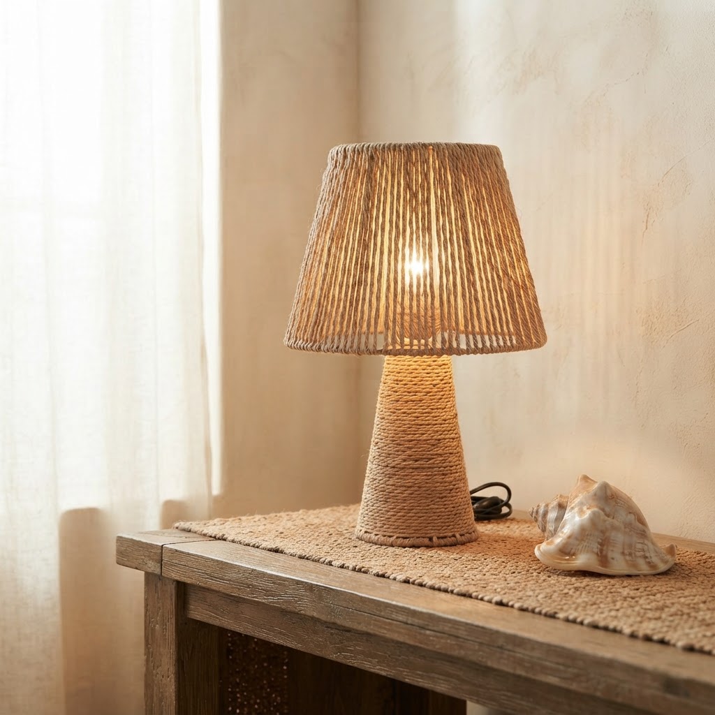Solène Woven Rattan Lamp