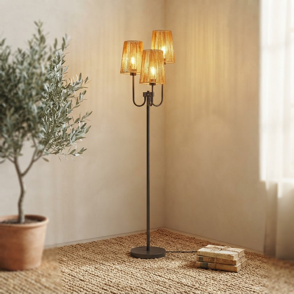Macramé Floor Lamp