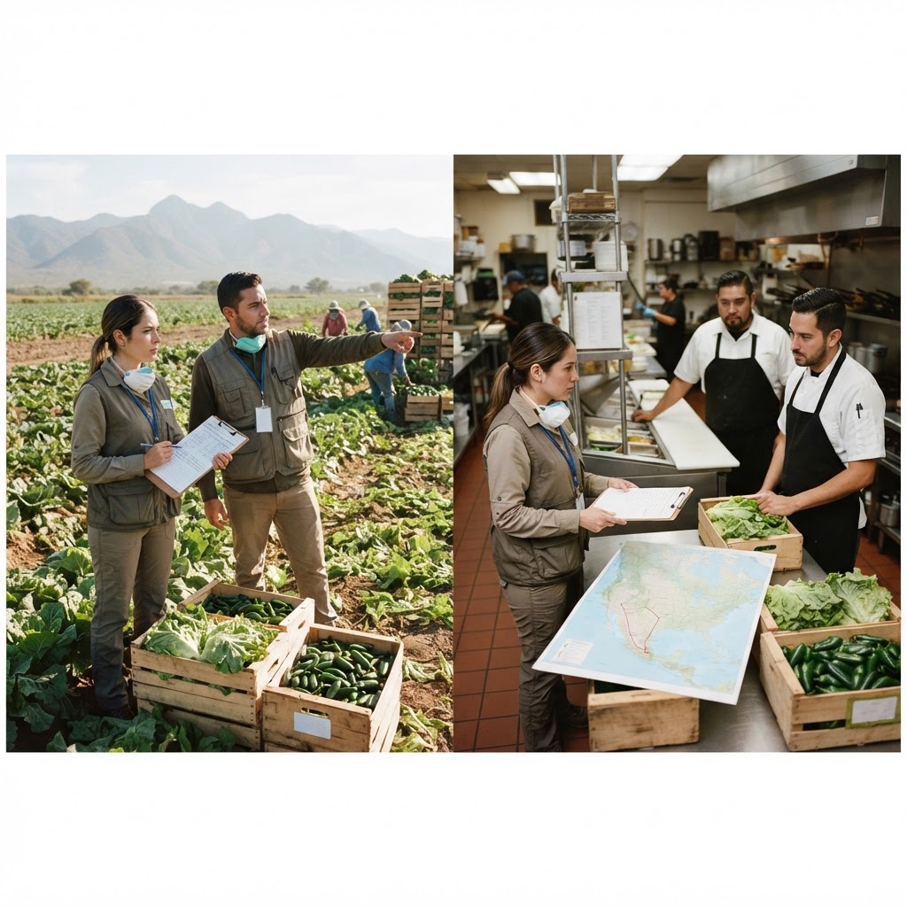 Investigators tracing lettuce and jalapeno supply chains from Mexico to U.S. restaurants