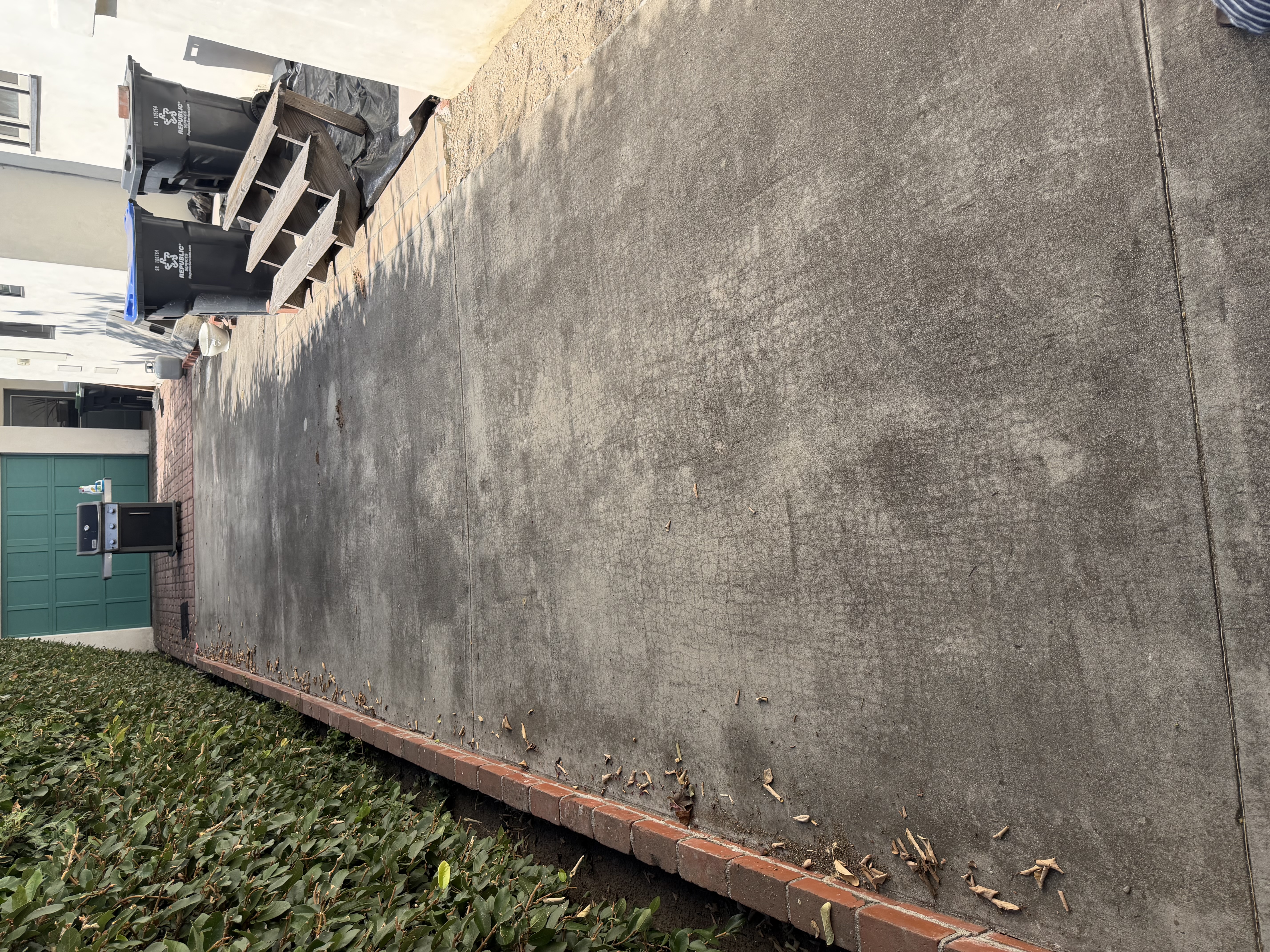 Before pressure washing