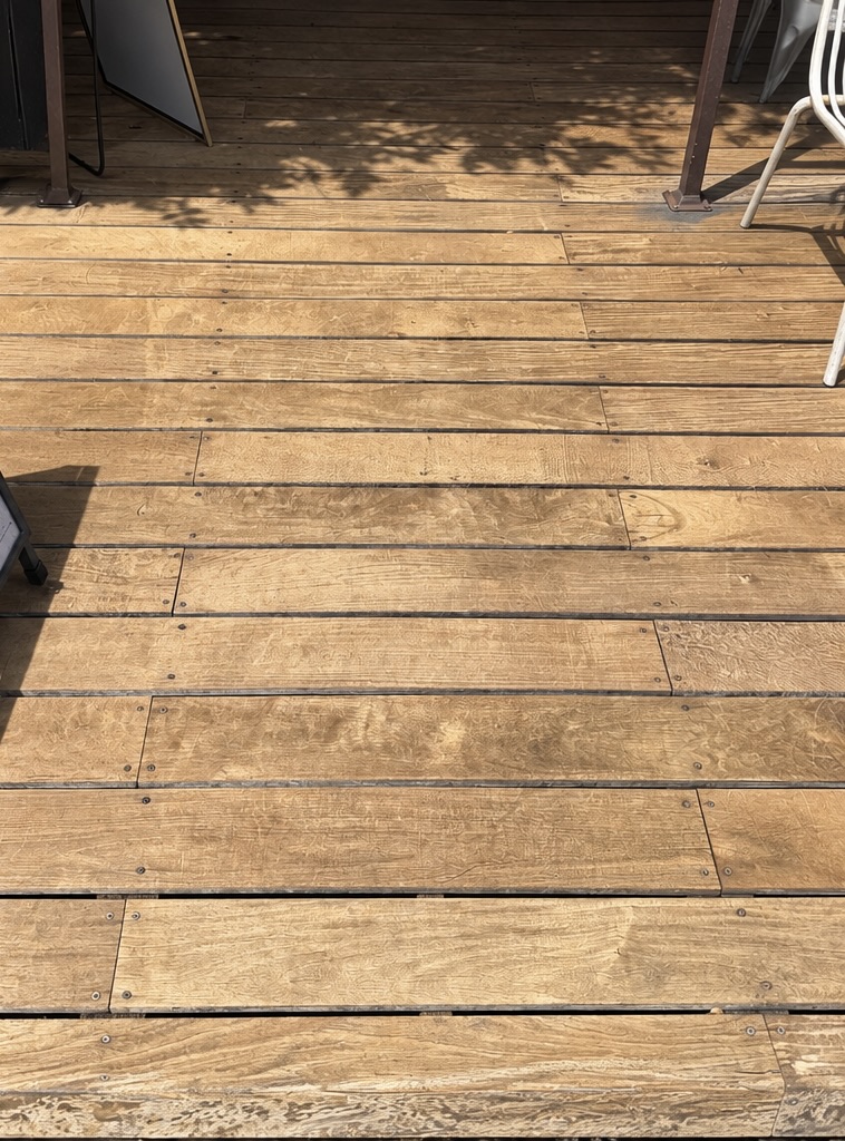 After pressure washing