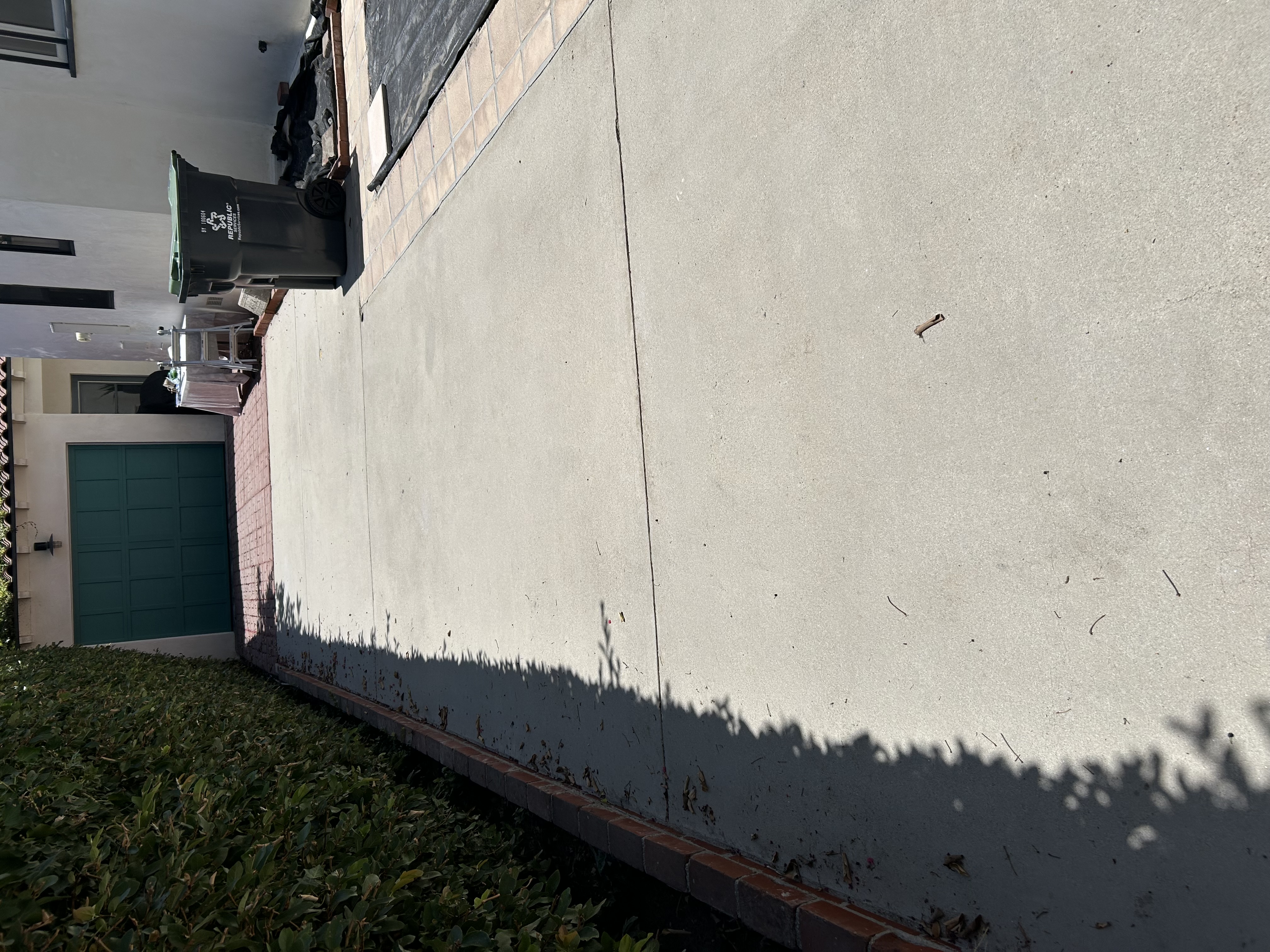 After pressure washing