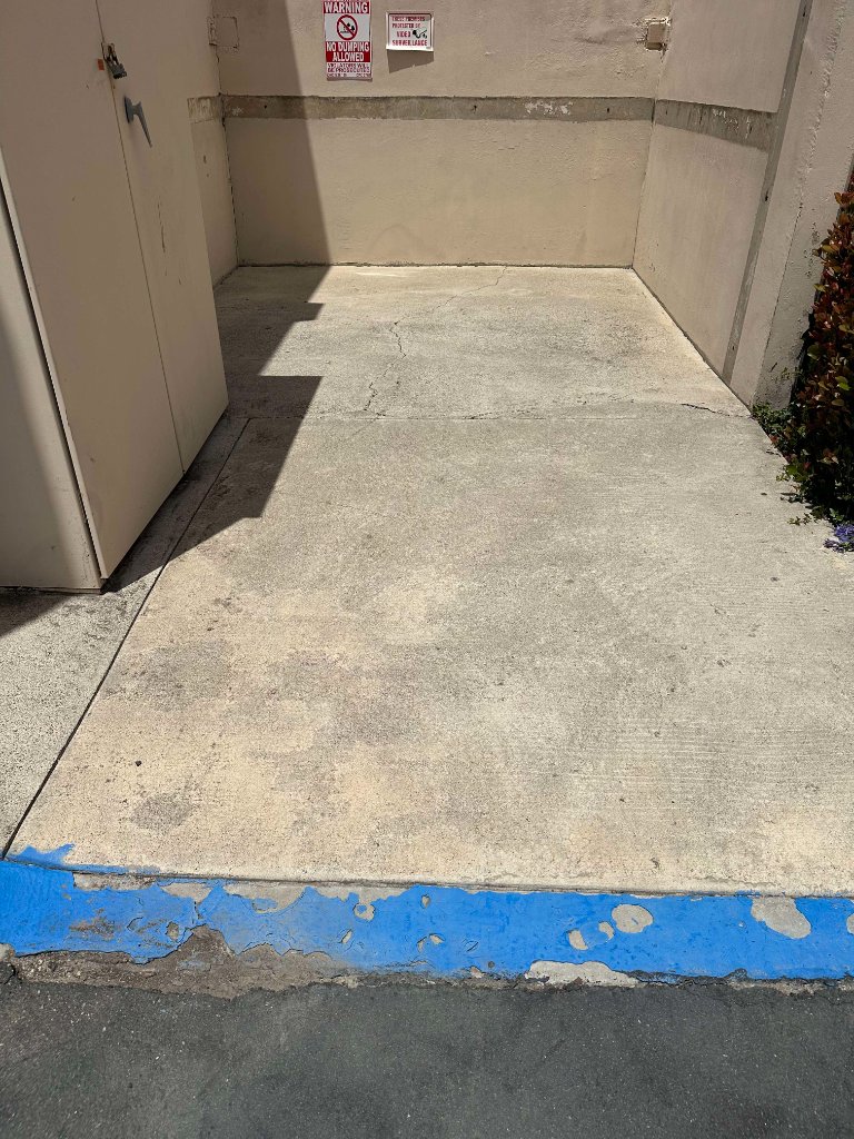 After pressure washing