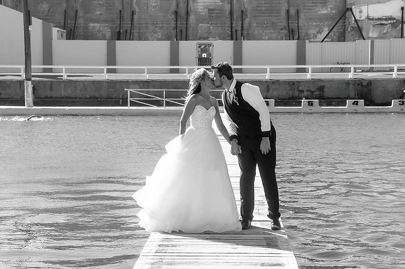 Bree & Brendon wedding at Newcastle Ocean Baths