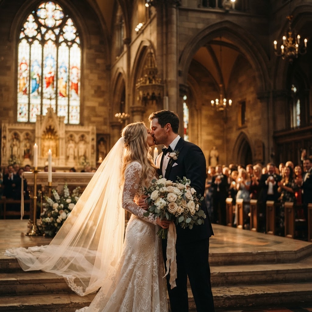 The First Kiss — wedding tradition origins