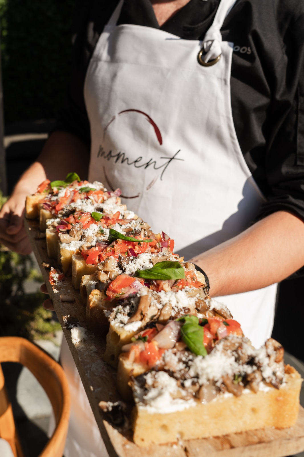 Zelfgemaakte bruschetta bij Moment