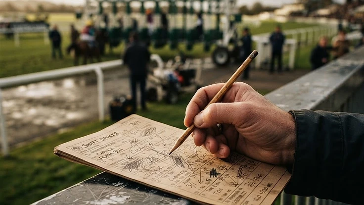 Racehorses galloping on a UK racecourse: Horse Racing Form Study: Understanding the HME Read