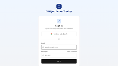 CPH JOB TRACKER template preview