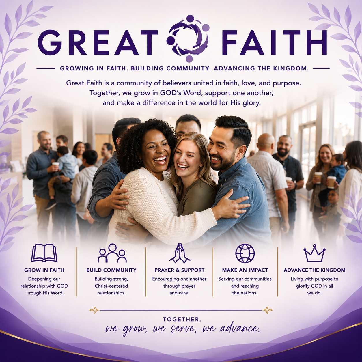 Great Faith — Growing in Faith, Building Community, Advancing the Kingdom