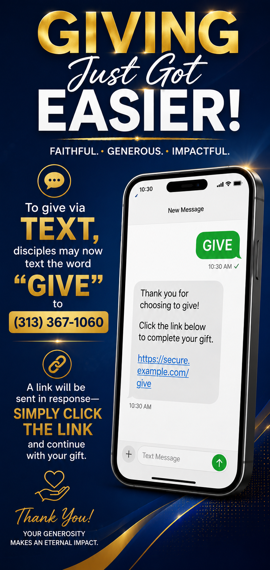 Text to Give — text GIVE to (313) 367-1060