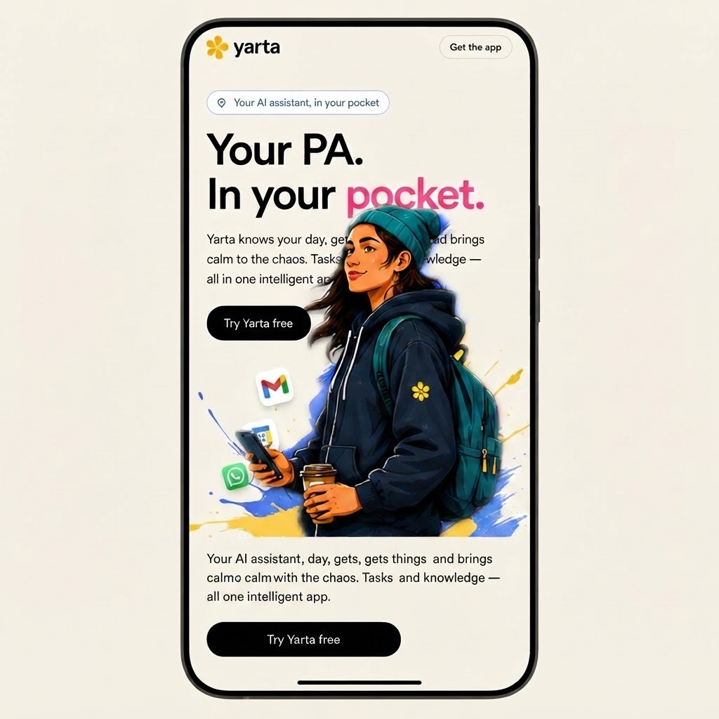 Yarta app on a phone