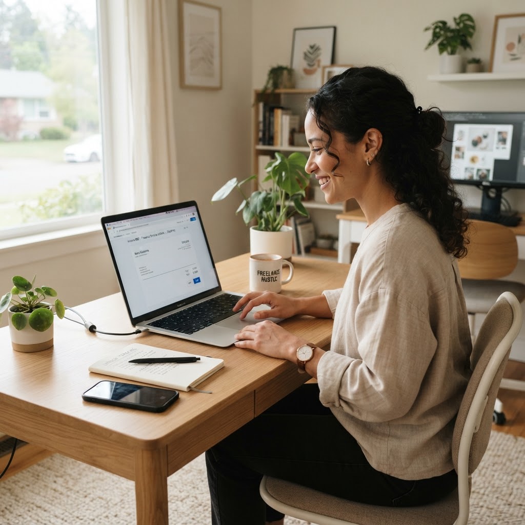 Freelancer sending first invoice