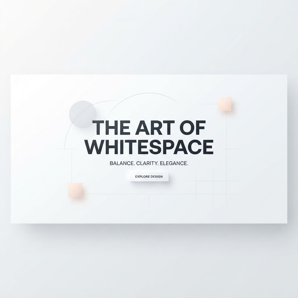 Whitespace and clean layout concept