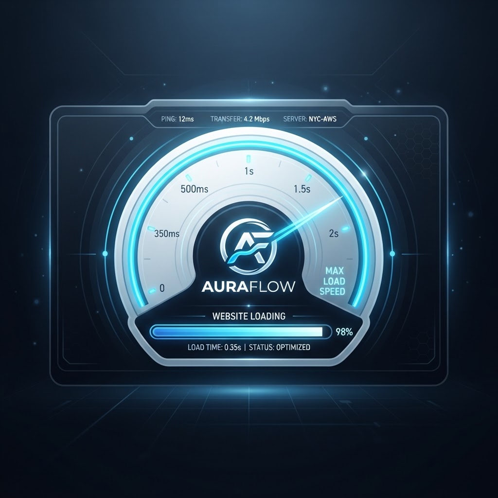 Fast loading website speed concept