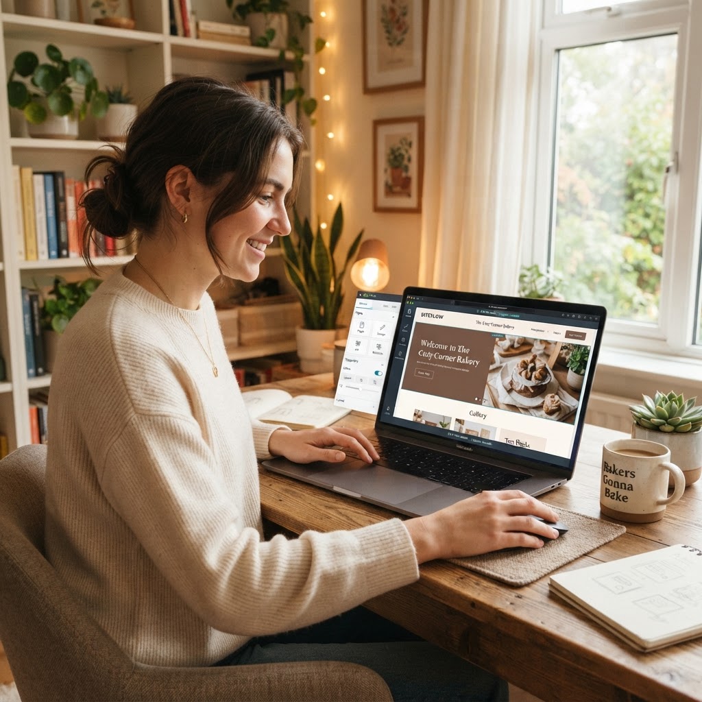 Building a free website on a laptop