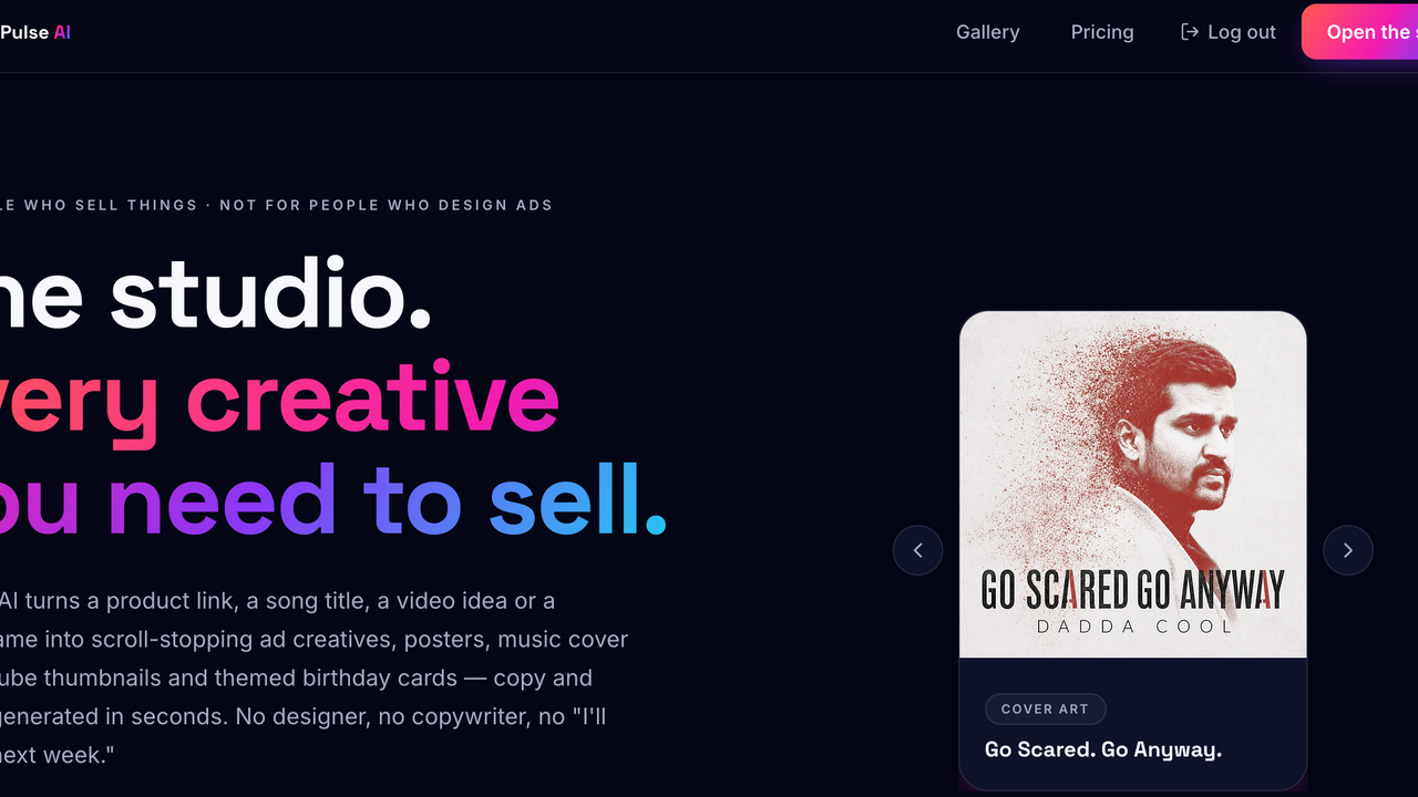 AdPulseAi - URL to Ads template preview