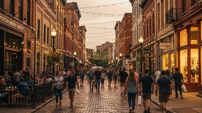 Old Market entertainment district in downtown Omaha.