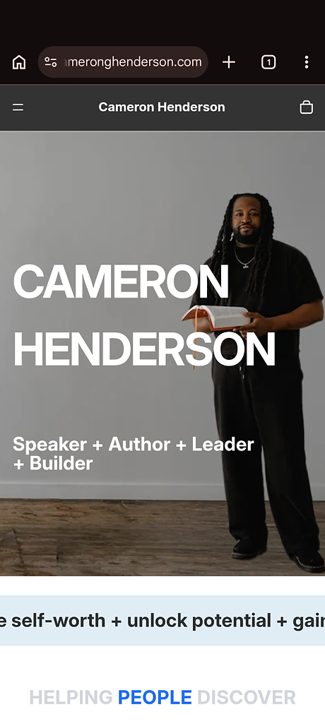 Cameron Henderson mobile site