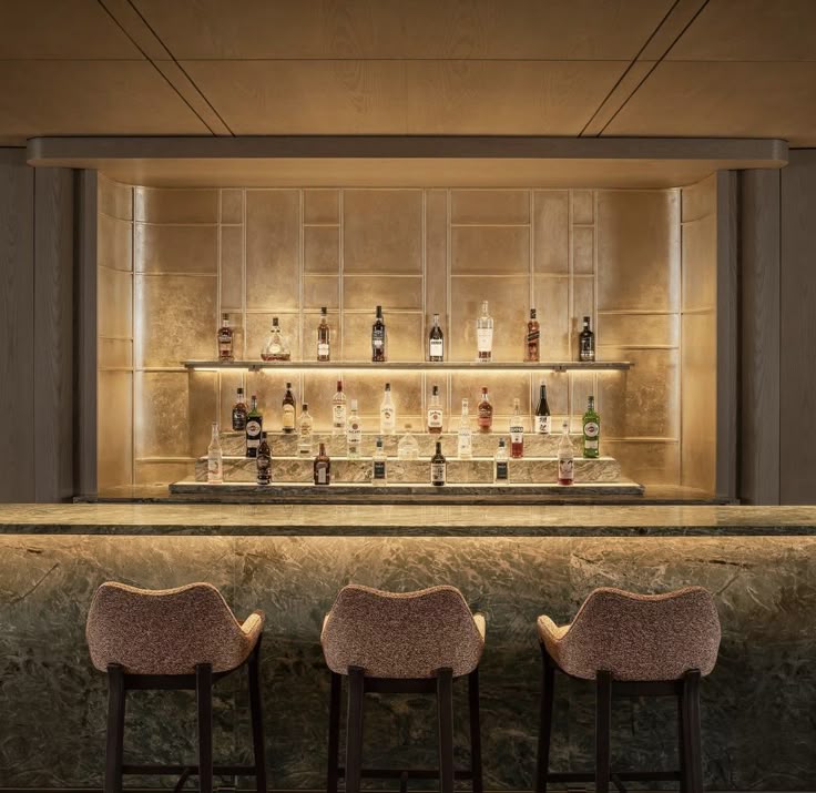 Stone Bar with Metal Back