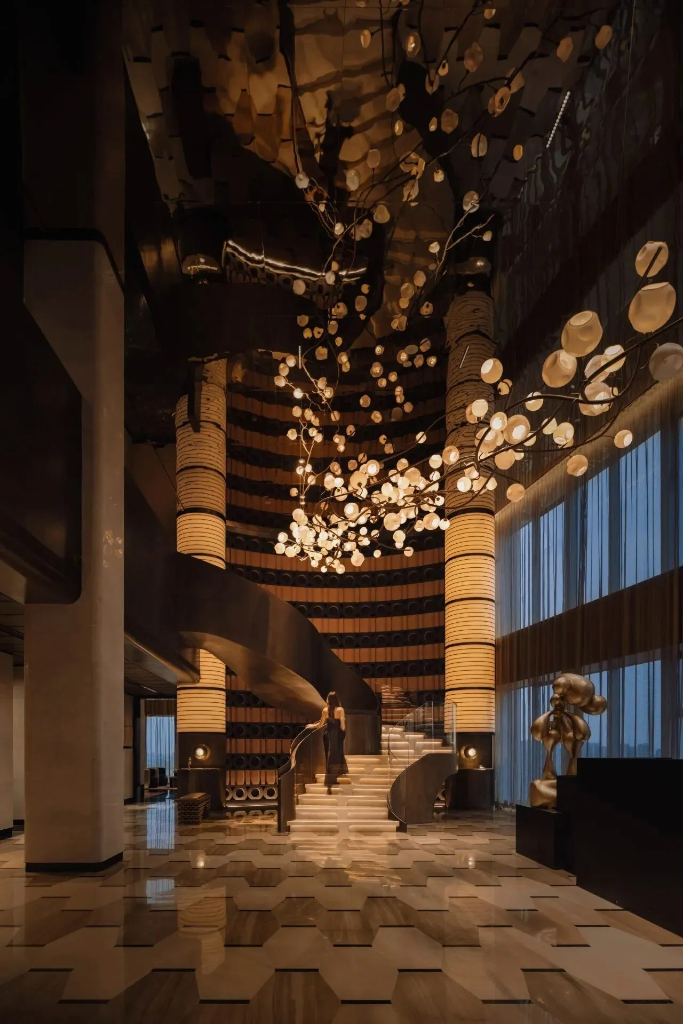 Atrium Lobby — Cascade Chandelier