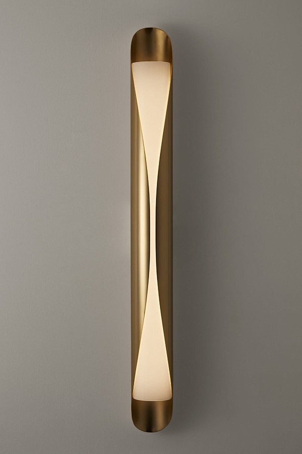 Gold Cylindrical Sconce