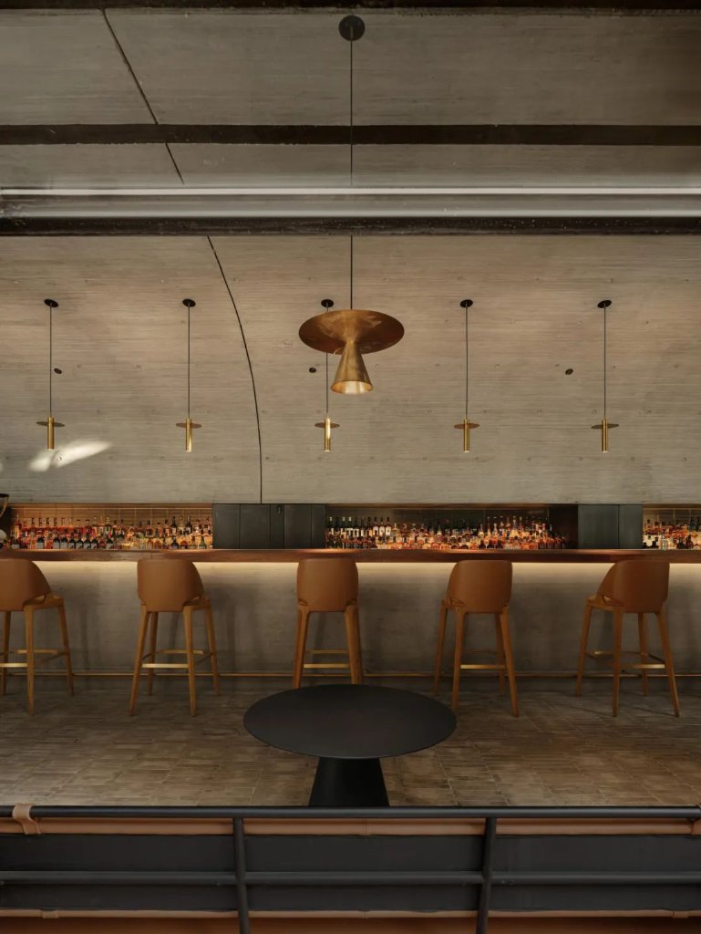 Curved Bar — Brass Pendants
