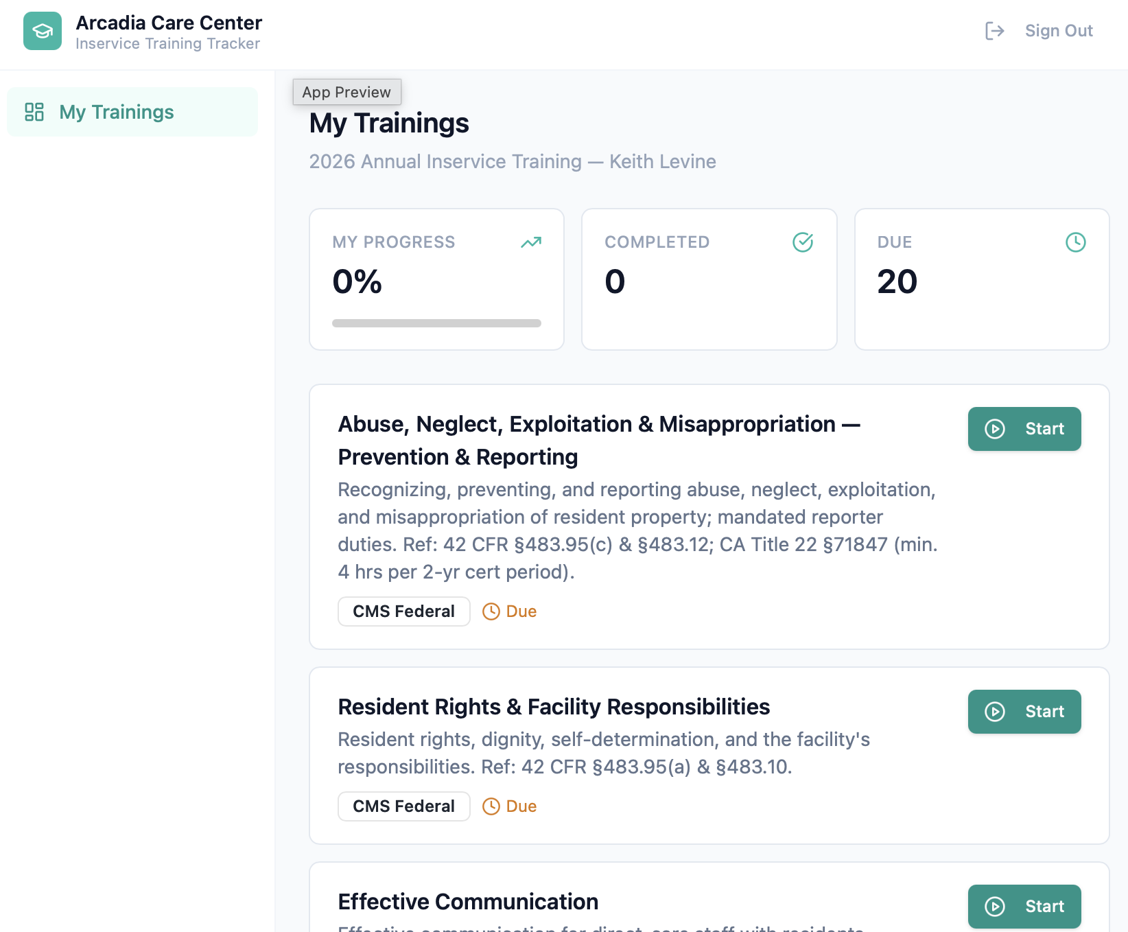 DSD Training Portal template preview