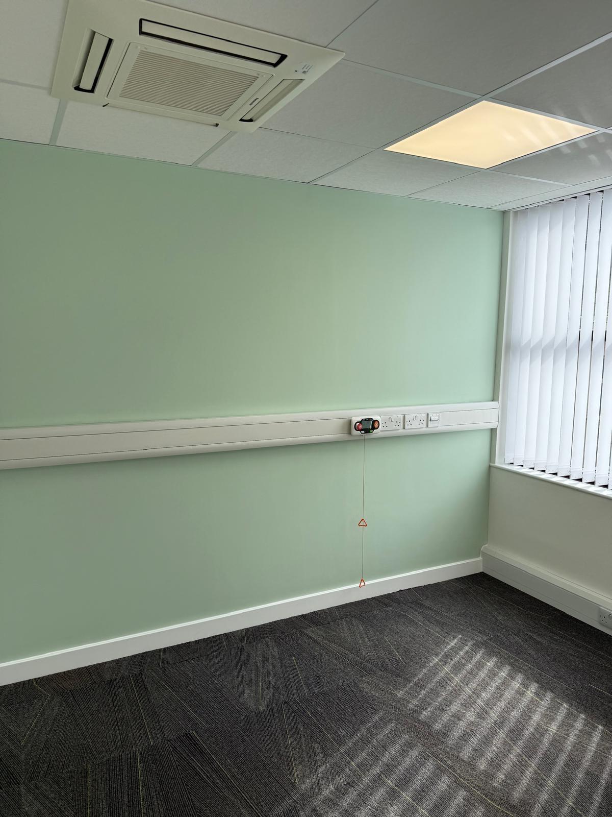 Clinical consult room with emergency call system pull-cord