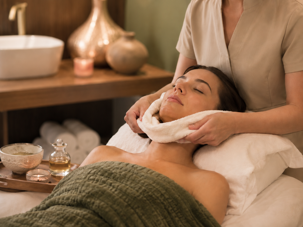 Warm atmosphere inside The Vault Spa pedicure lounge