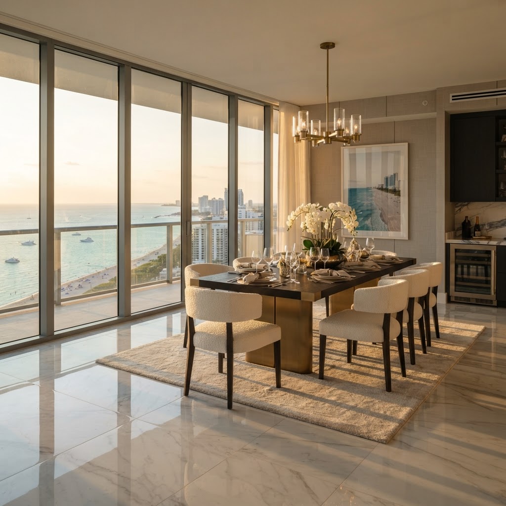 Dining Room Stone Polishing