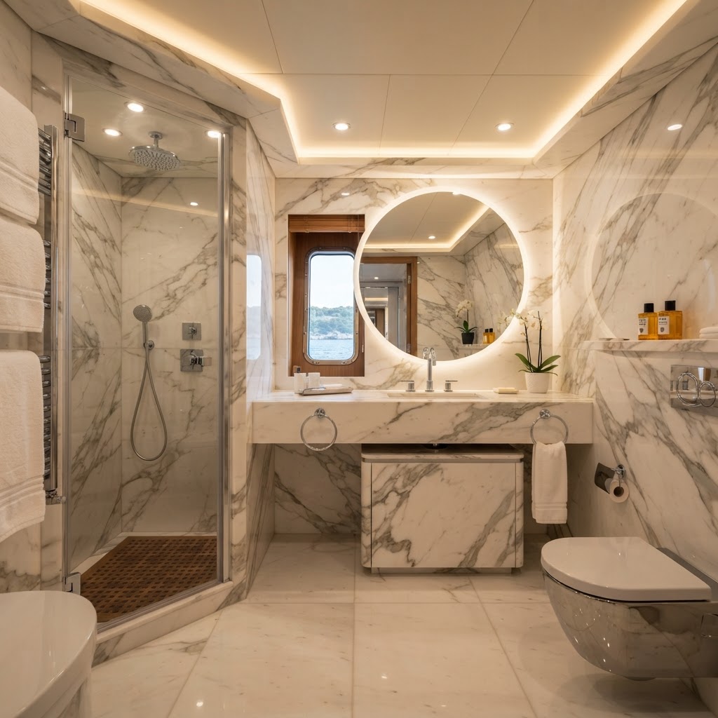 Yacht Polishing & Restoration results — Marine-grade stone perfection