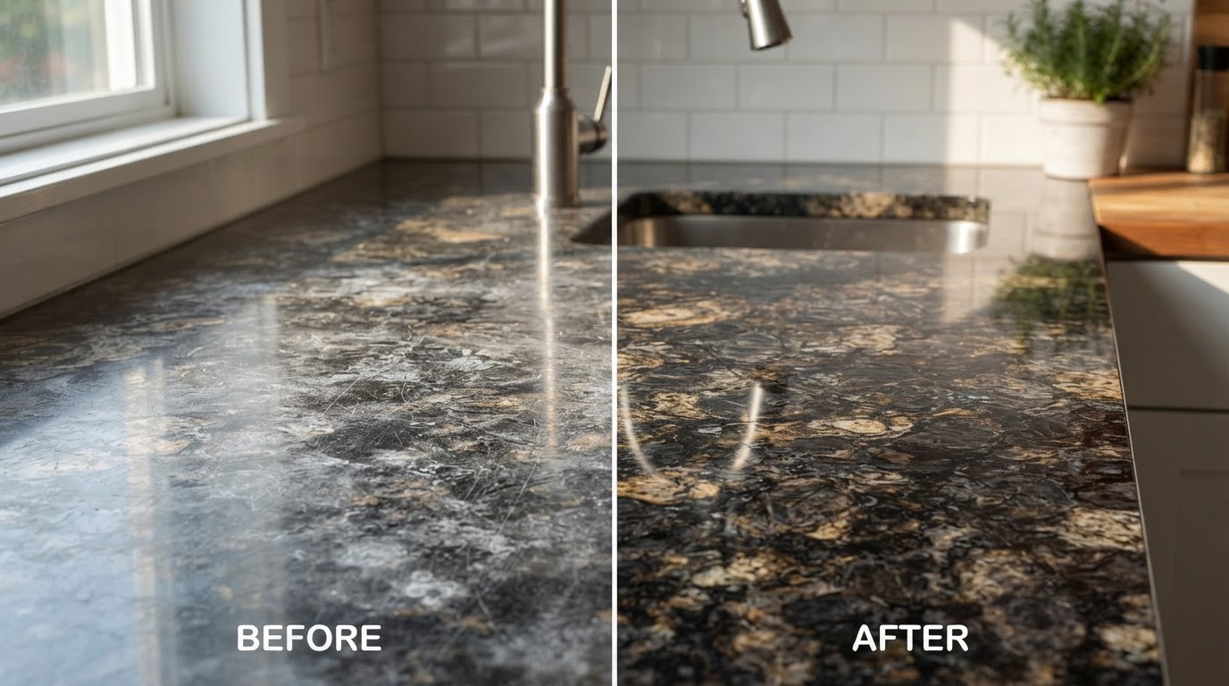 Marble polishing result 6