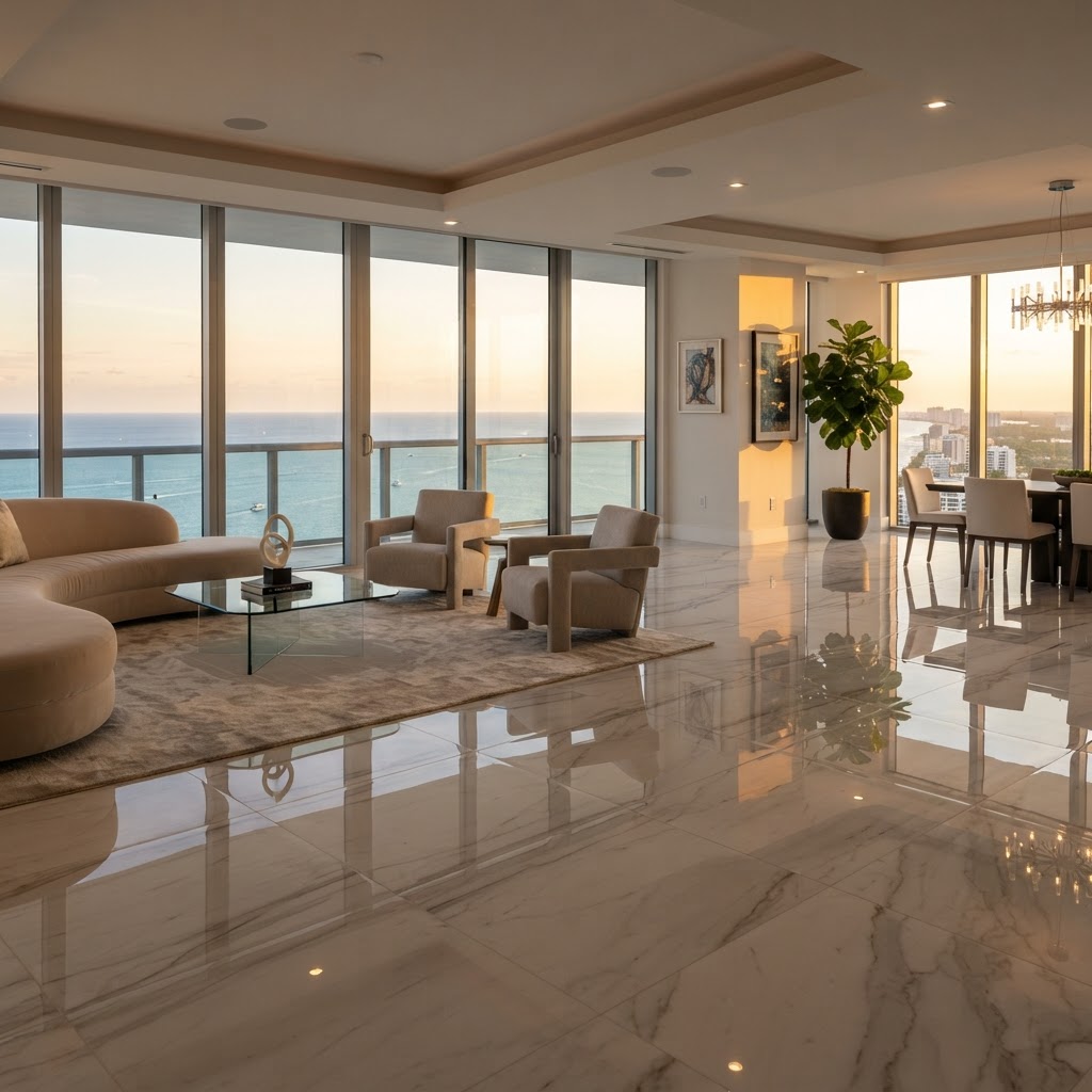 Transform Your Marble Floors in Sunny Isles, FL with Stone Pros' Expert Polishing and Restoration Services