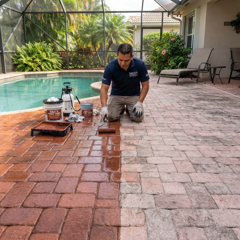 Paver Tinting & Stripping