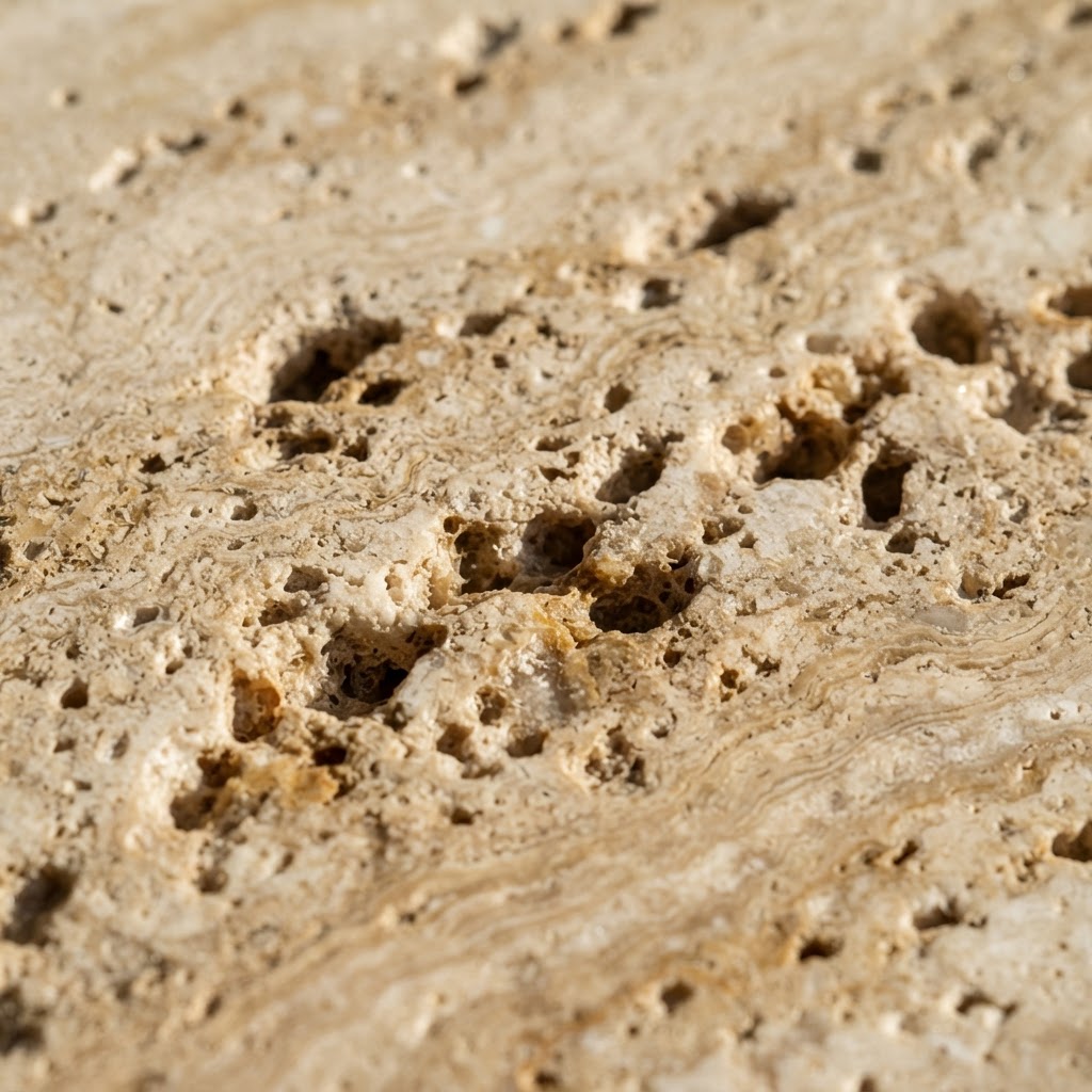Travertine stone detail