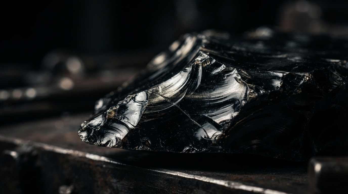 Abstract obsidian glass texture