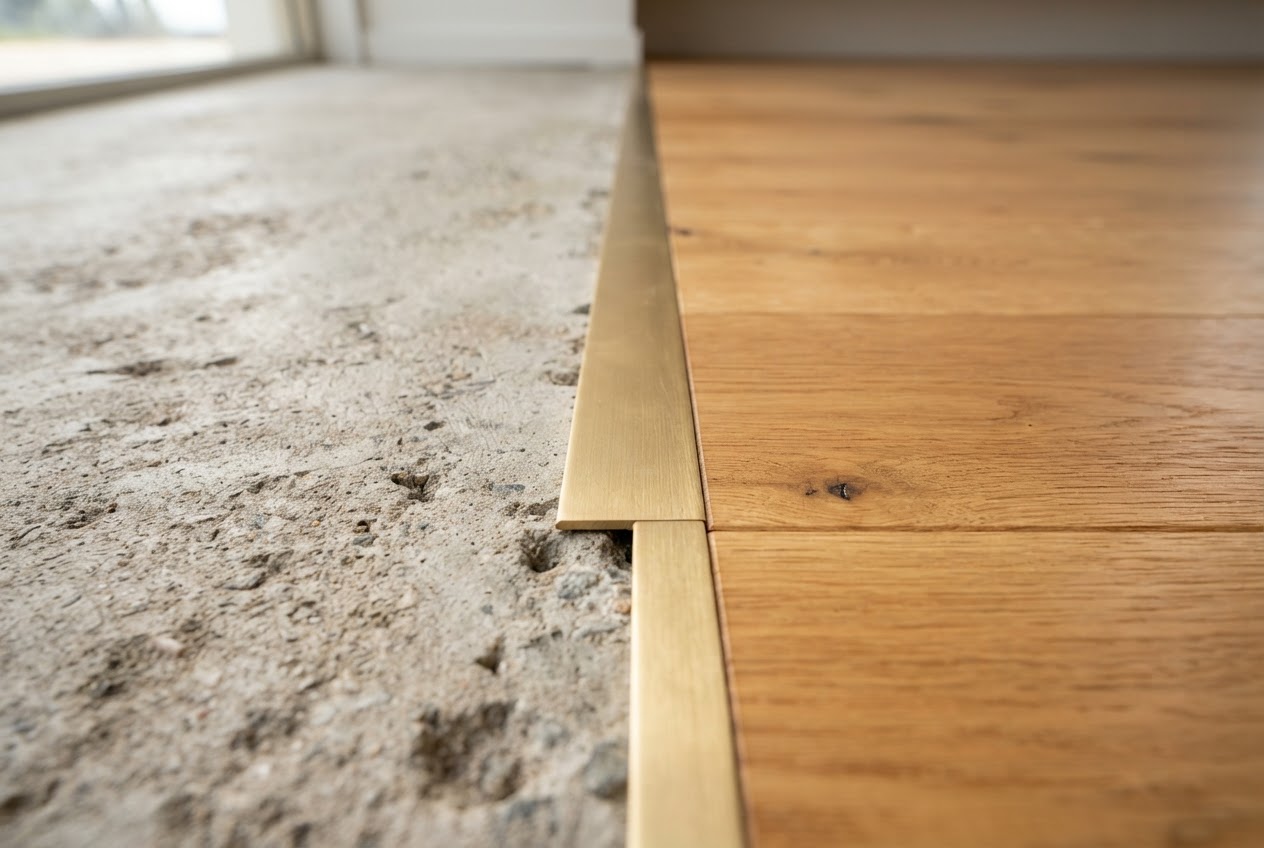 Architectural detail showing refined material craftsmanship