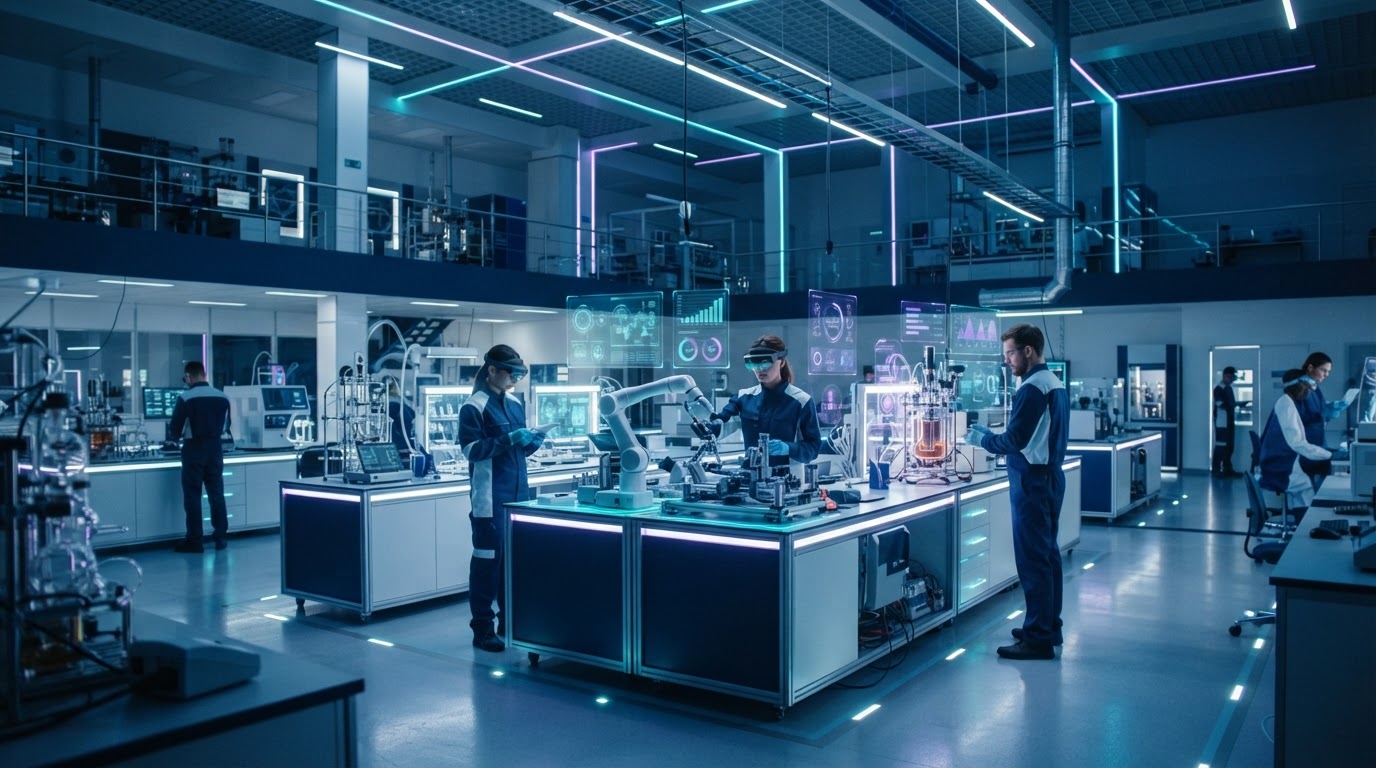 Futuristic workplace