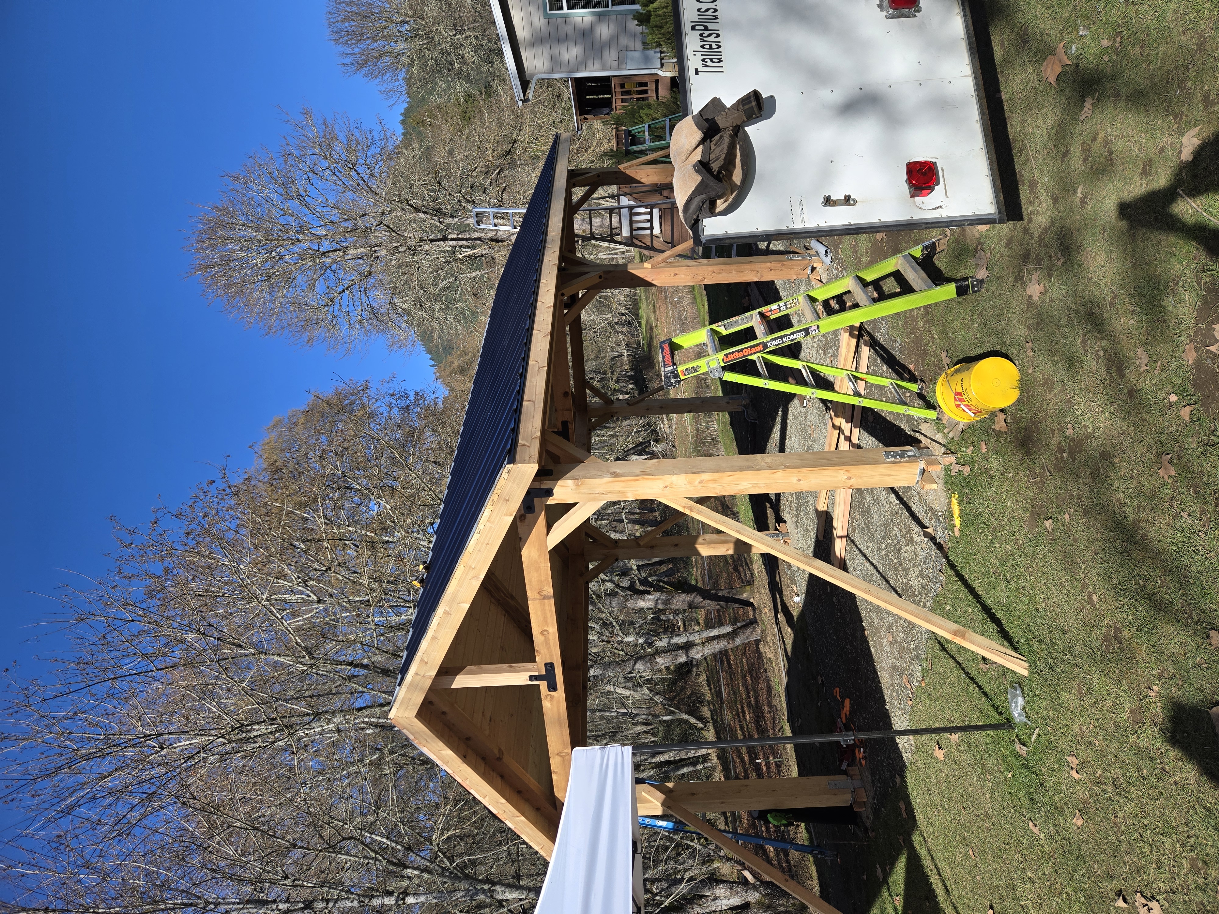 Custom Cedar Gazebo with Standing-Seam Metal Roof 5