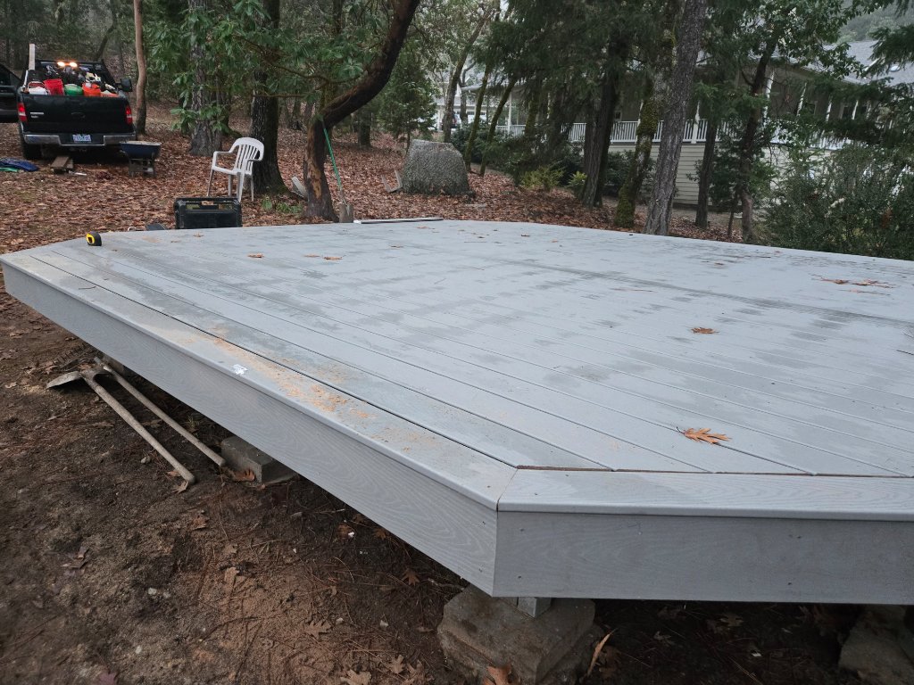 Trex Pebble Grey River Deck on the Applegate River